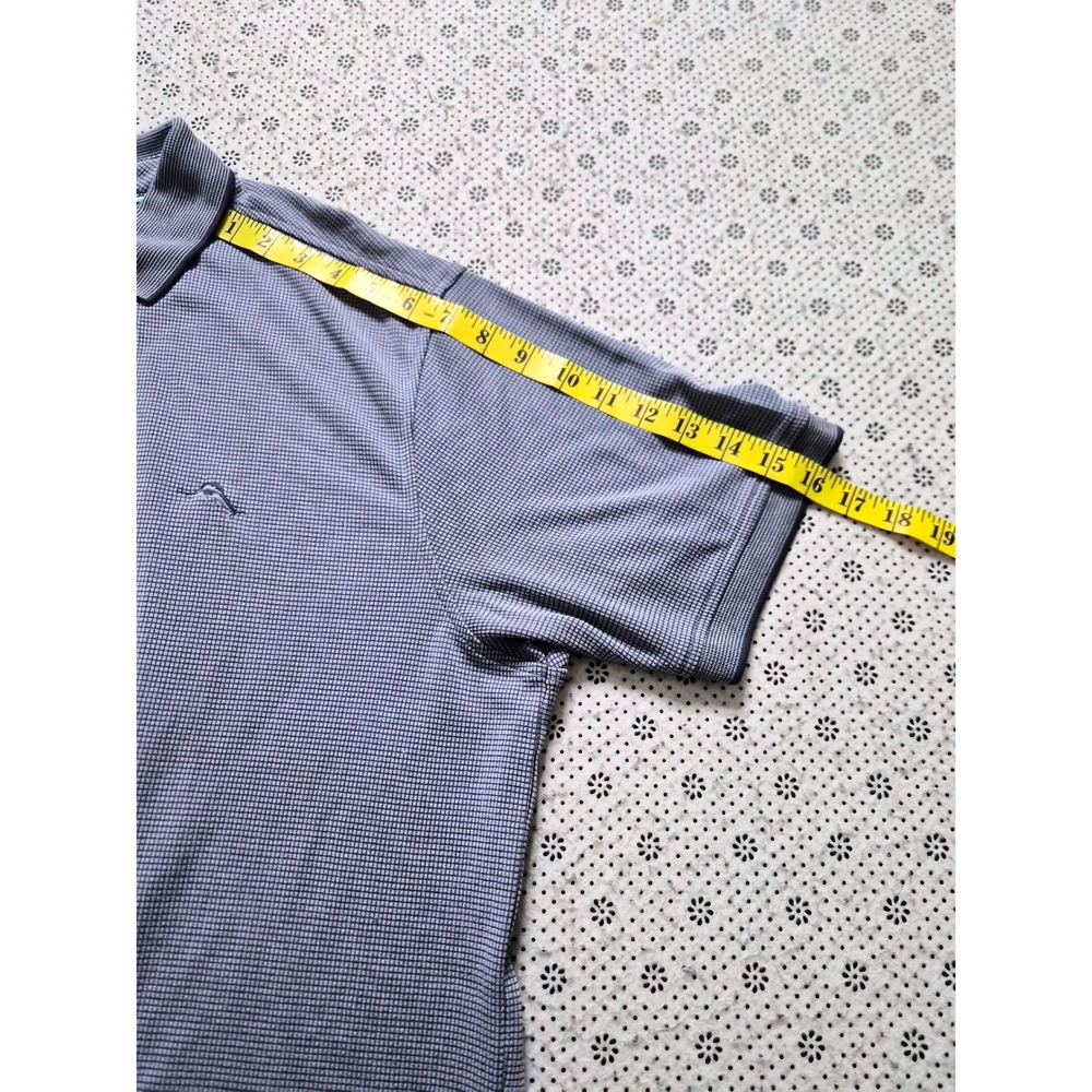 Tommy Bahama Mens Polo Shirt Blue Gingham Print Short Sleeve Golf Casual Size L - Picture 7 of 7
